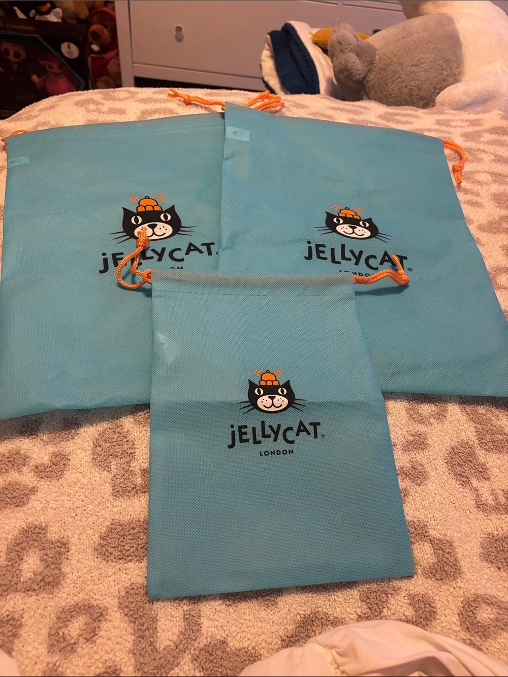 Jellycat Drawstring  Accessory Bags/ set of 3